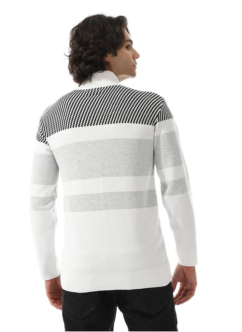 Andora Zipper Knitted Long Sleeves Sweater  - Image 3