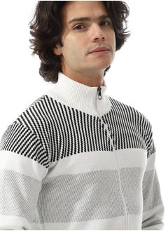 Andora Zipper Knitted Long Sleeves Sweater  - Image 4