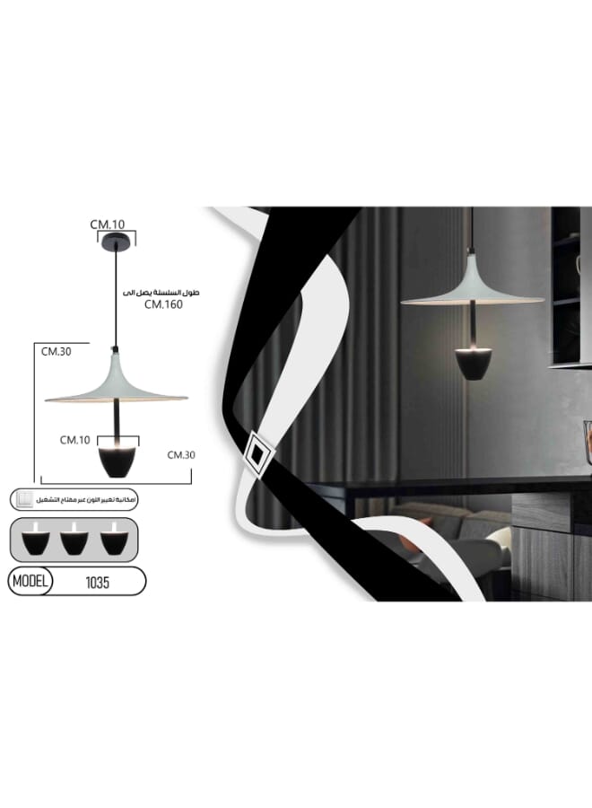 Best Power Modern Single Dimmable Chandelier M1035 LED Pendant Lights Indoor Lighting Hanging Lamp For With Three Lighting Levels ideal choice for living rooms, dining areas, or bedrooms - Image 3