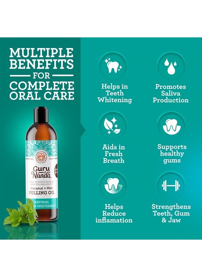 GuruNanda Coconut Oil Pulling with 7 Essential Oils and Vitamin D3, E, K2 (Mickey D), Helps with Fresh Breath, Teeth & Gum Health & More (8 fl oz)  - Image 5