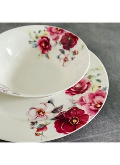DANUBE HOME Angelika 16-Piece New Bone China Dinner Set Floral-Serve 4  - Image 4