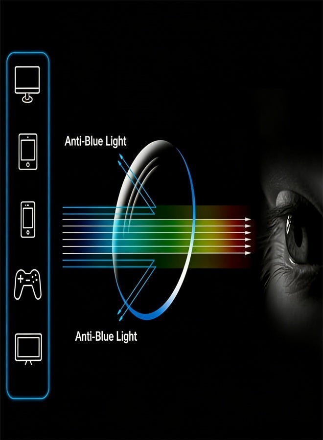 Flip Up Reading Glasses Unisex Vintage Eyeglasses Blue Light Blocking Readers Presbyopic Glasses for Close Works (Color : Black, Size : 2.0X) - Image 5