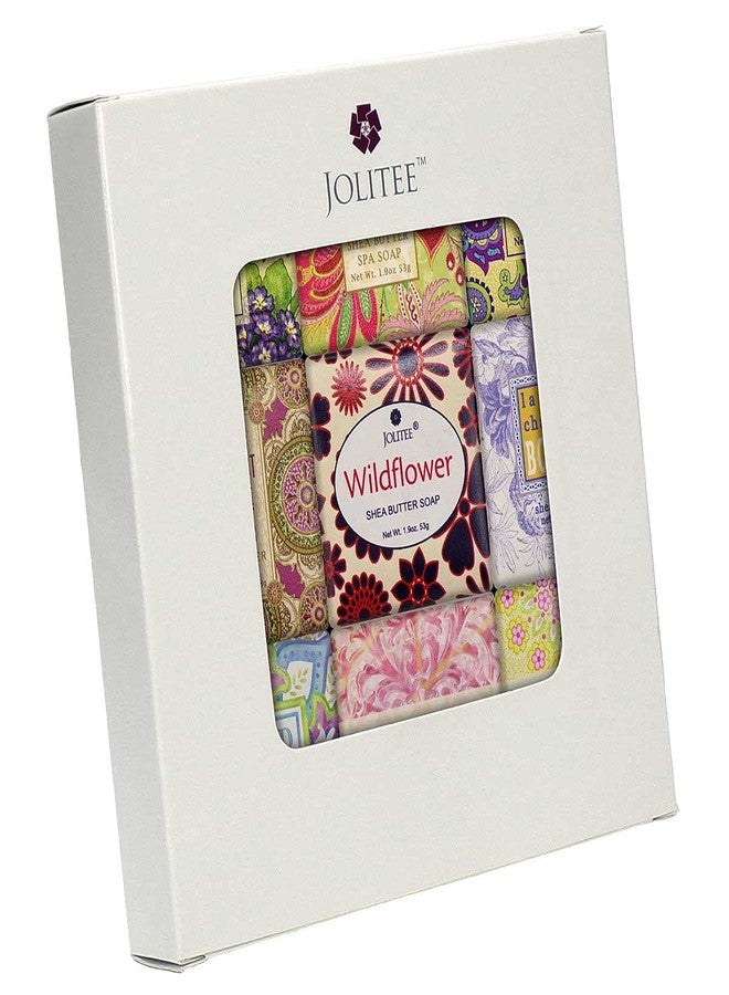 Jolitee French Milled Botanical Soap Sampler Set of 9 - Individually Wrapped Vegetable-Based Mini Soaps with Essential Oils, Shea Butter, and Natural Extracts (Floral Favorites) - Image 3