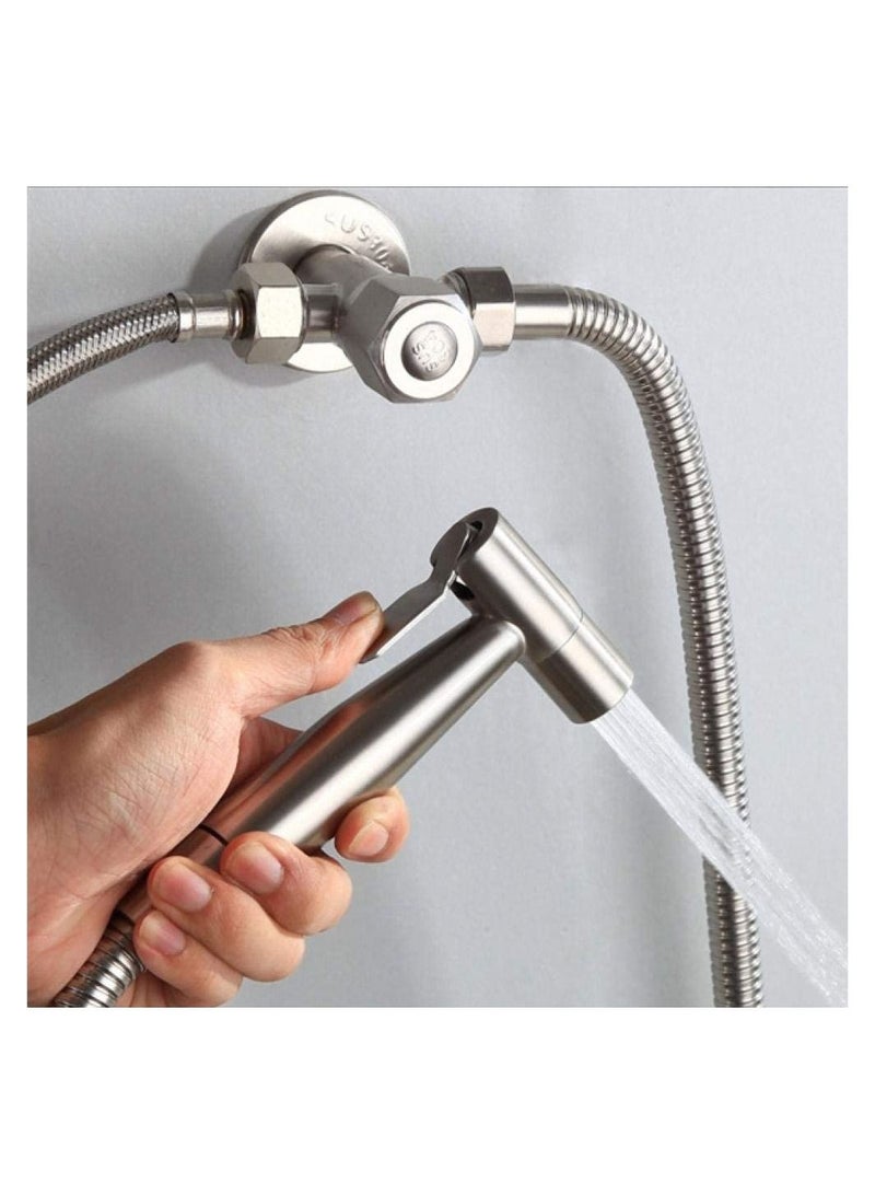 Shower Booster Nozzle Brushed Spray Gun Four-Piece Set For Bathroom Clean - Image 2