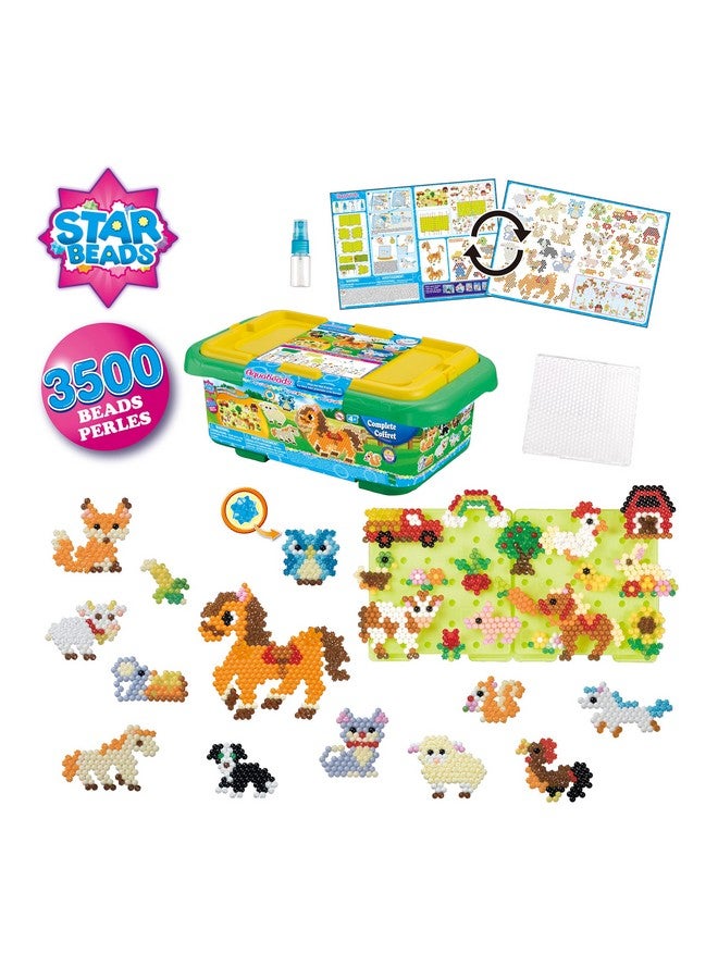 Aquabeads Jumbo Arts & Crafts Set For Children In Day On The Farm Theme Over 3500 Beads & 2 Display Stands - Image 3