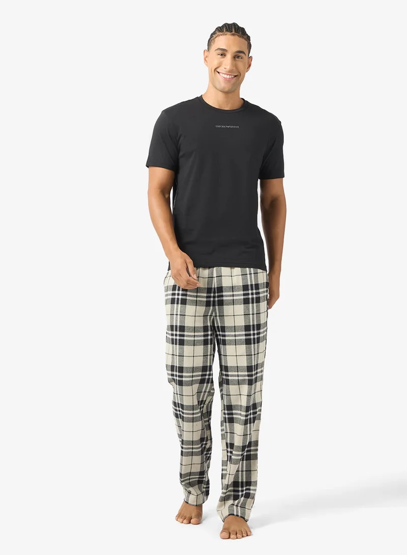 EMPORIO ARMANI  2 Pack Of Logo Crew Neck T-Shirt for Men | Best Price UAE