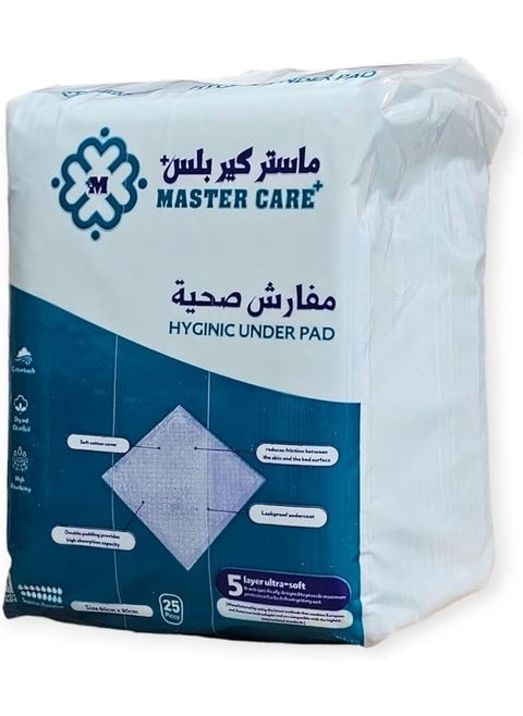 Disposable Bed Pads Leak Proof Bed Table Protector Pad Breathable Waterproof 60X90Cm 25Pcs 5 Layers