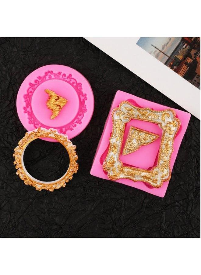 تاياهيرو Vintage Lace Silicone Mold Creative Baking Decorative Chocolate Mold-Specifications:Paragraph 1-Pink 17-368 - Image 3