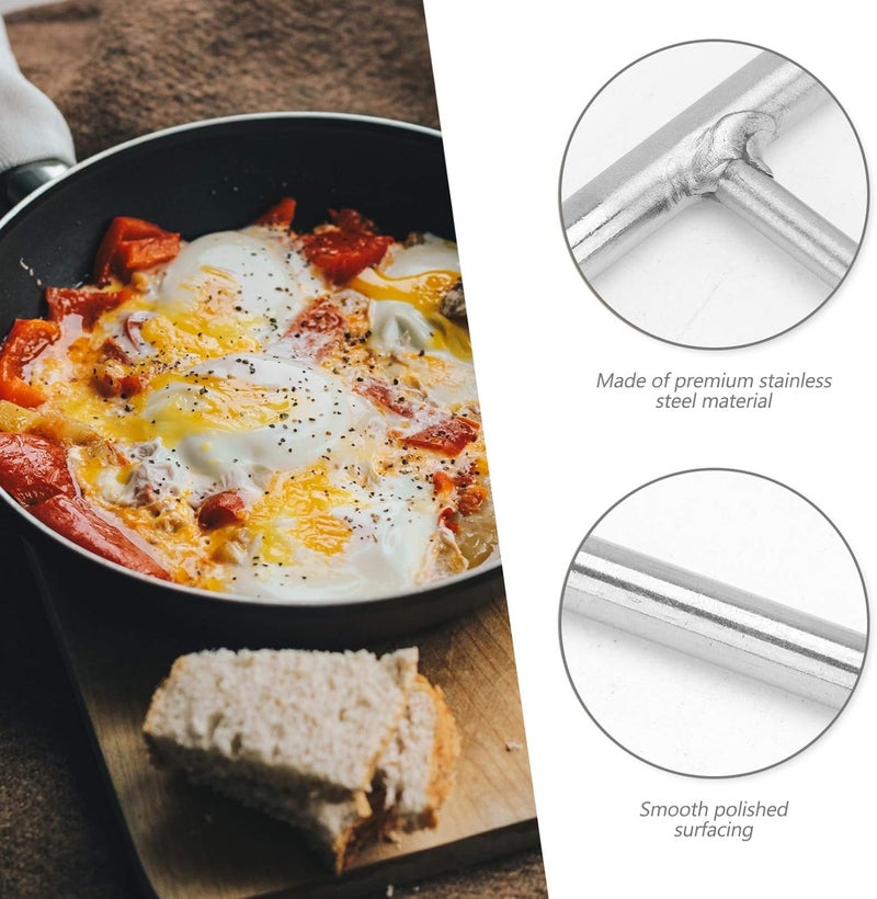 Luxshiny Stainless Steel Crepe Spreader Tool 9.92X7.09 Inch Lightweight T-Shape Batter Spreader for Even Pancake and Crepe Cooking Kitchen Utensil - Image 4