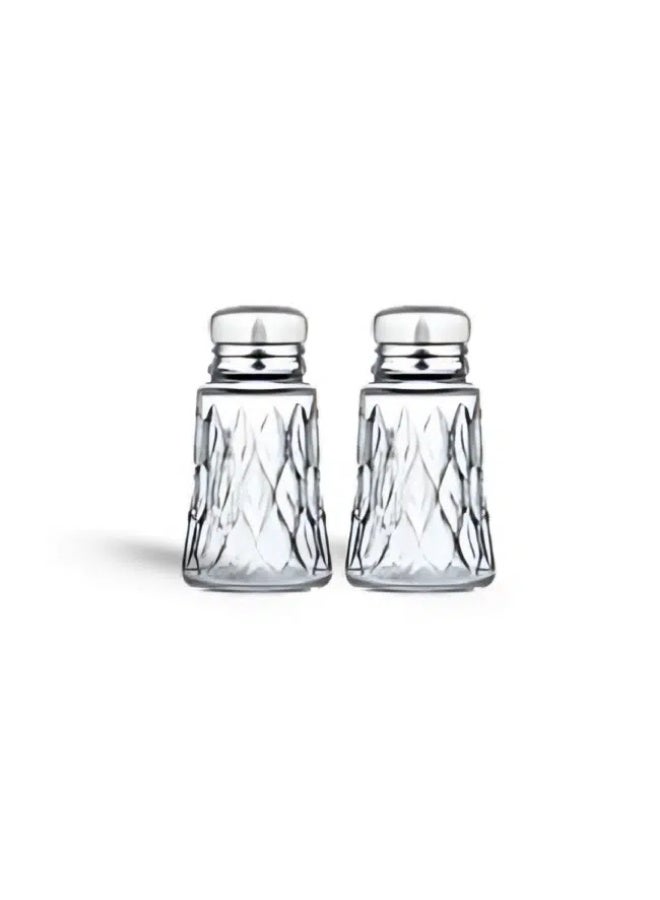 باساباتشي Pasabahce Leafy Salt and Pepper Set with Metal Lid 100ml 2Pcs- Turkey Made - Image 3