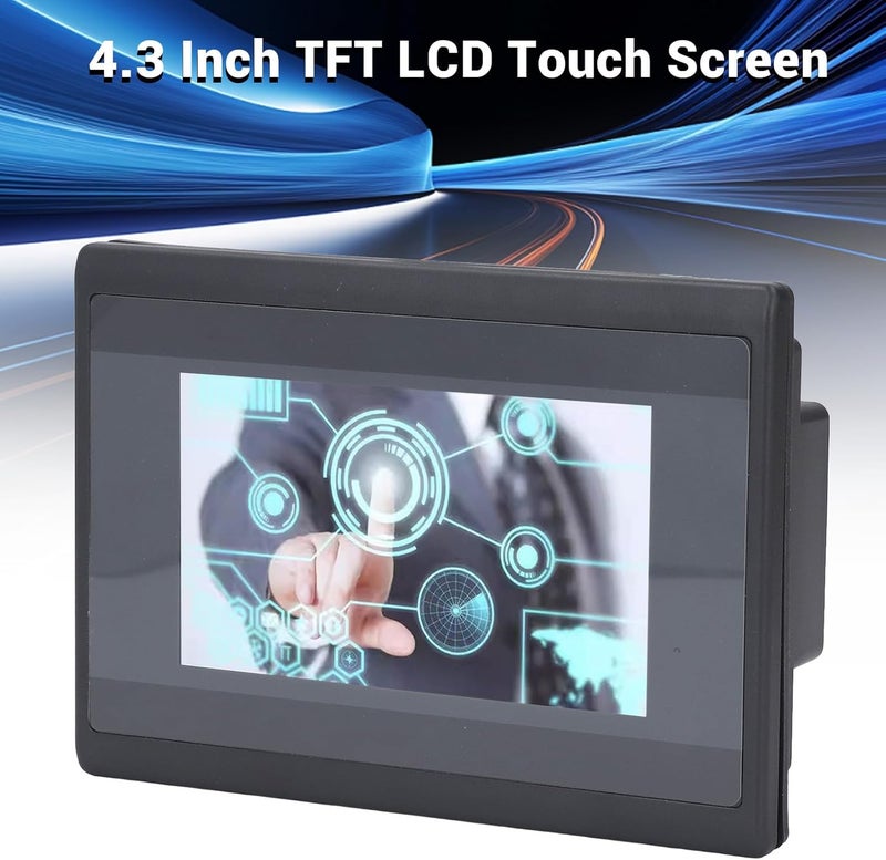 شاشة لمس PLC طراز WSB4322R مقاس 4.3 بوصة لواجهة الإنسان والآلة (HMI) مع معالج ARM9 بسرعة 600 ميجاهرتز، 12 إدخال، 10 إخراج ريلي، شاشة صناعية لسلسلة FX3U. - Image 2