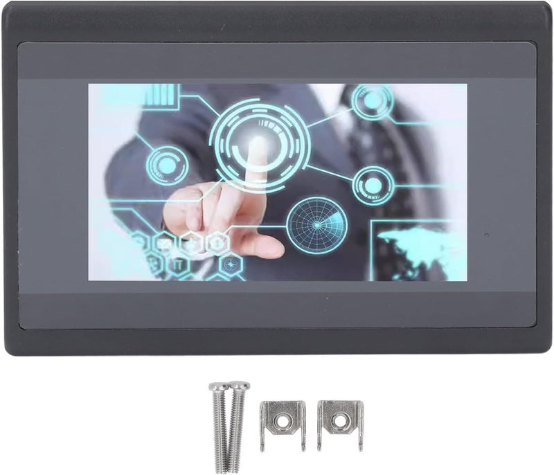 شاشة لمس PLC طراز WSB4322R مقاس 4.3 بوصة لواجهة الإنسان والآلة (HMI) مع معالج ARM9 بسرعة 600 ميجاهرتز، 12 إدخال، 10 إخراج ريلي، شاشة صناعية لسلسلة FX3U. - Image 1