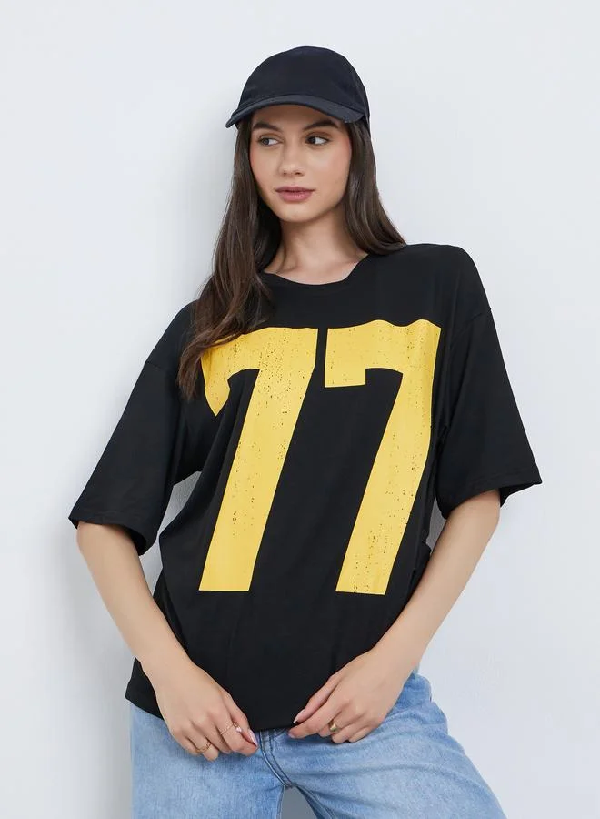 Take Two Take Two Graphic Print Oversized T-Shirt