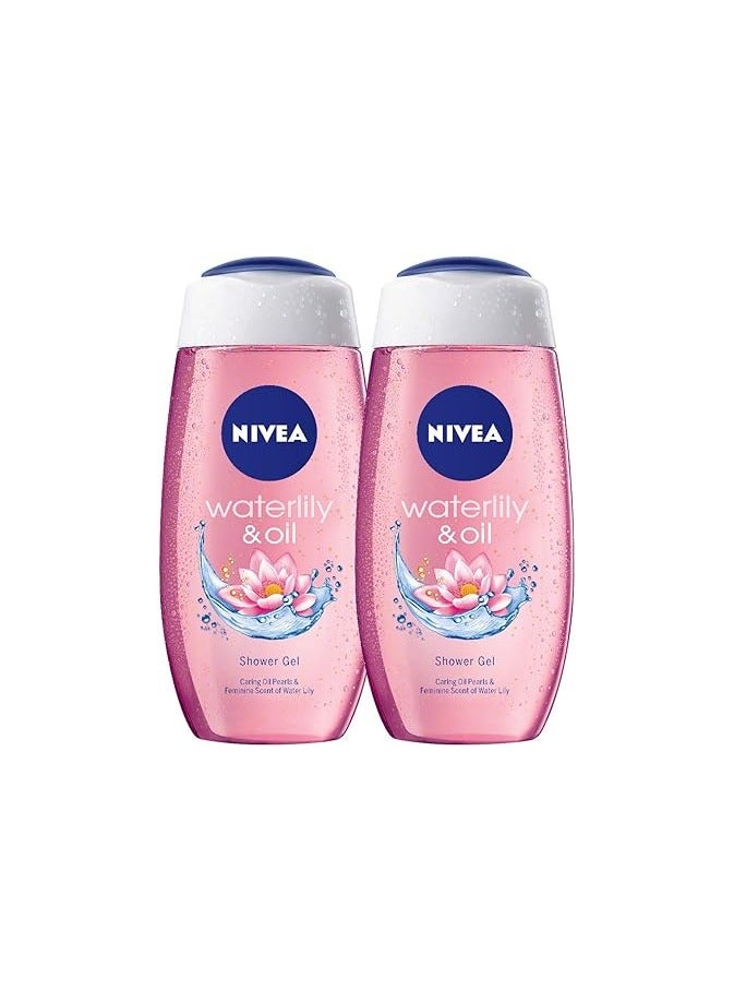 Nivea Shower Gel - Waterlily & Oil, 2 x 250ml