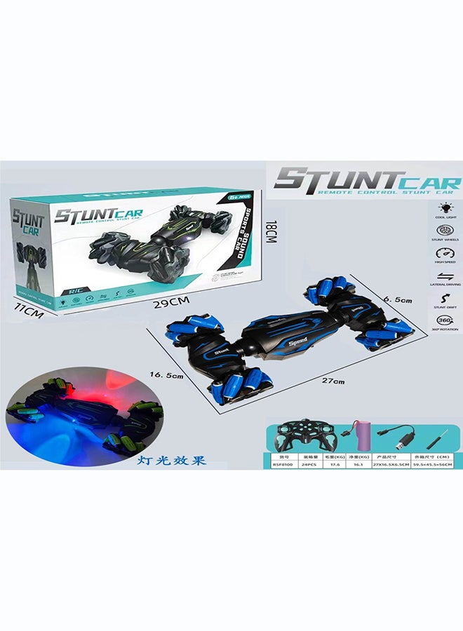 4WD Gesture Control Smart RC Stunt Car - 360° Rotating Twisting Off-Road Vehicle with Hand Sensor Watch Control, LED & Music