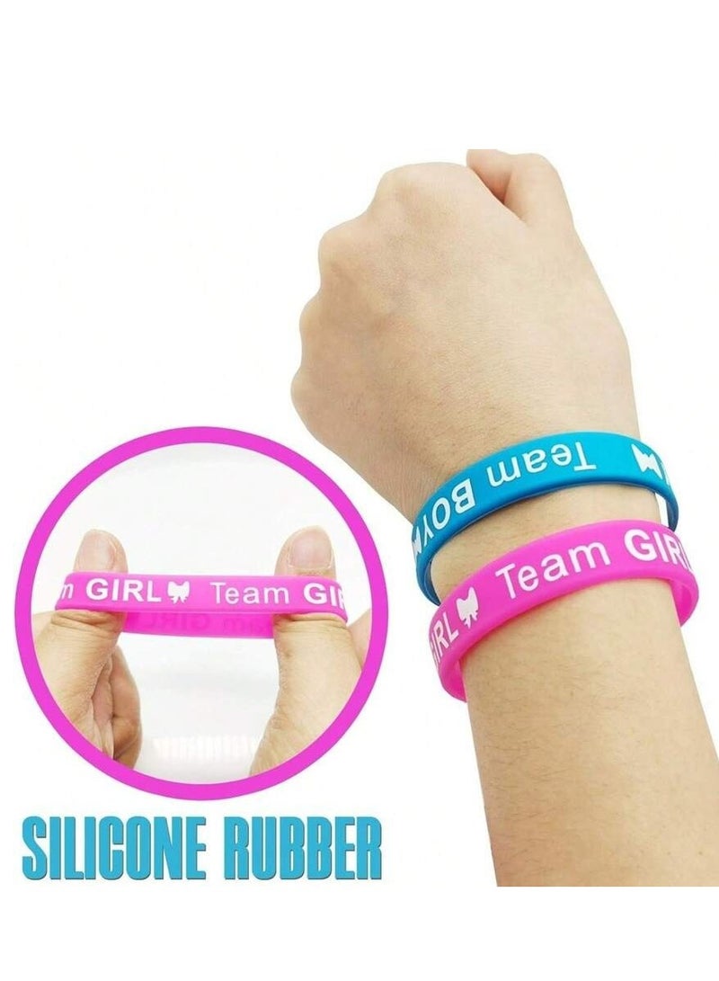 Gender Reveal Rubber Bracelets – Set of 12 in Pink & Blue – A Fun and Interactive Way to Make Your Baby Shower More Memorable - Image 3