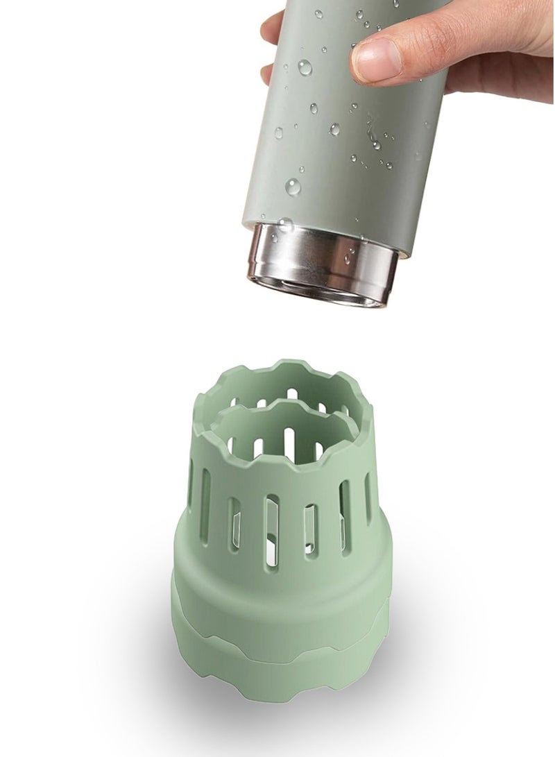 Silicone water cup drying rack, Suitable for Stanley Cup，glass cup, tea cup, wine cup, high legged cup, desktop drainage and drying rack (2, Green)  - Image 1
