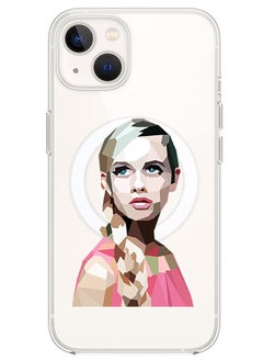 Magnetic Case for iPhone 13 6.1-inch Compatible with MagSafe Wireless Charging, Shockproof Phone Bumper Cover Girl copy