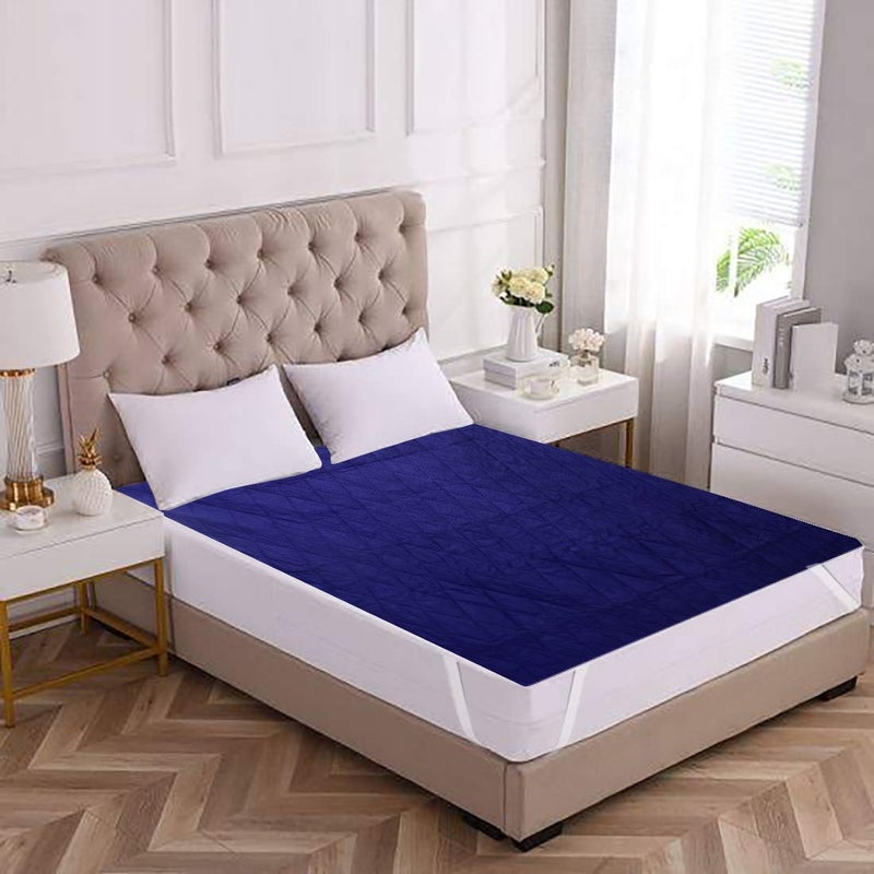 RRC Waterproof Polycotton Quilted Mattress Protector Breathable Hypoallergenic Noiseless Ultra Soft 36x78 inch Mattress Protector with Elastic Bands - Image 1