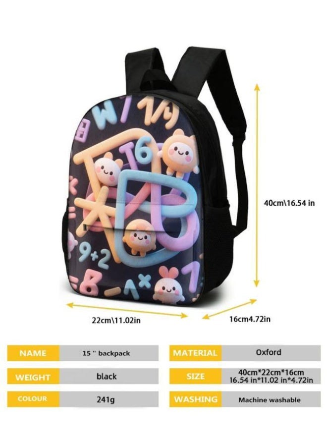 [Super new special offer] Cartoon theme bag three-piece set | double-shoulder + hand-held + storage pen bag | gift self-use good-looking - 1118  - Image 5