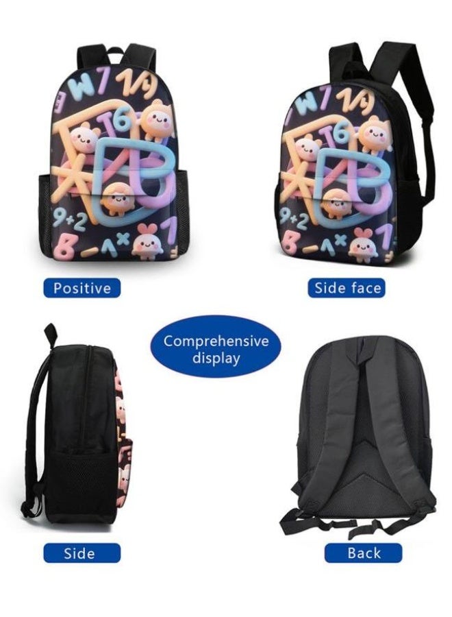 [Super new special offer] Cartoon theme bag three-piece set | double-shoulder + hand-held + storage pen bag | gift self-use good-looking - 1118  - Image 3