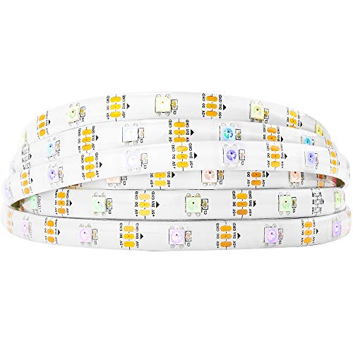 BTF-LIGHTING WS2812B IC RGB 5050SMD Pure Gold Individual Addressable LED Strip 16.4FT 150LED 30Pixel/m Flexible Full Color IP65 DC5V for DIY Chasing Color Project(No Adapter or Controller) - Image 1