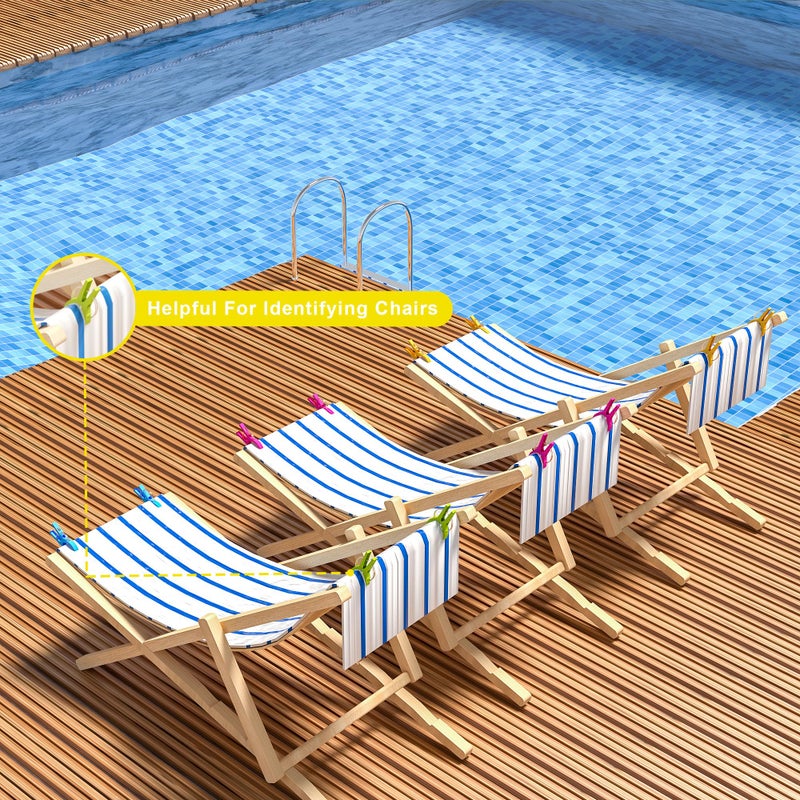 ECROCY Beach Towel Clips Heavy Duty, 8 Pack Towel Clips Non-Slip, Waterproof Towel Holder in Bright Colors - Image 3