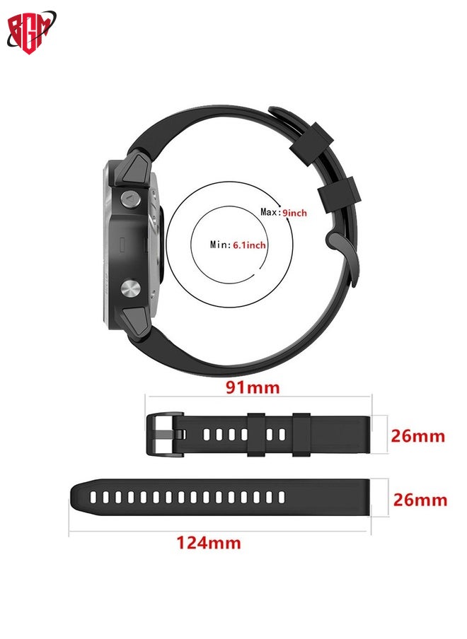 For Garmin Fenix 6 22mm Smart Watch Quick Release Silicon Watch Band(Light Pink)
