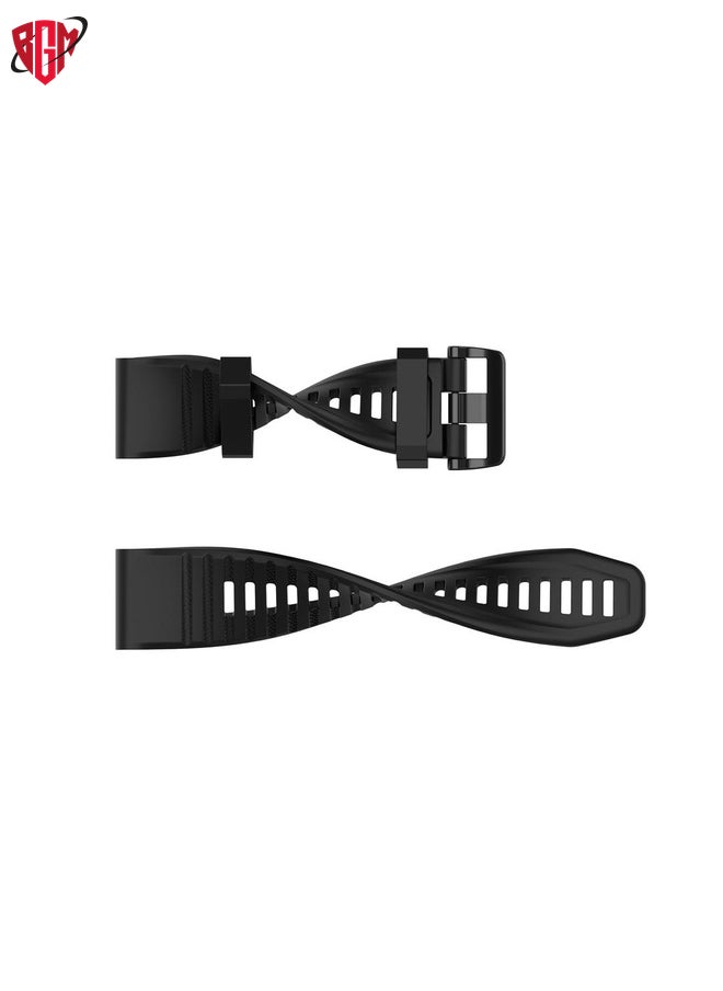 For Garmin Fenix 6 22mm Smart Watch Quick Release Silicon Watch Band(Light Pink)