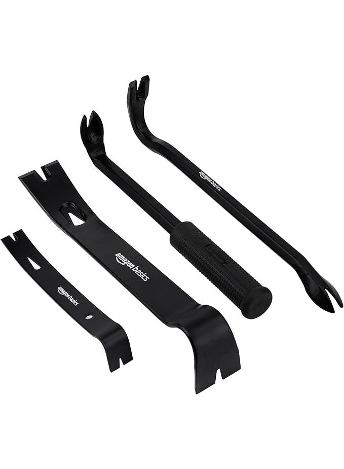 Pry Bar Nail Puller 4 Piece Set Blac - Image 1