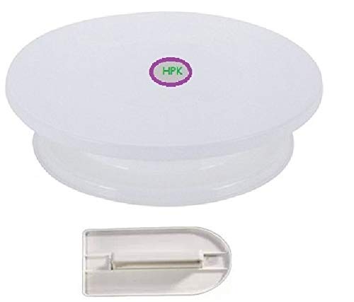 hpk 2 pcs Cake Deco Ration Turn Table with 1pcs icicng Smoother skuhpkgur20 - Image 1