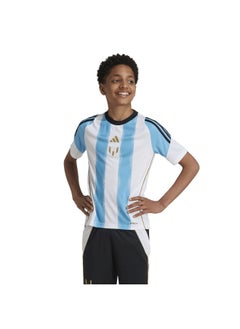 Adidas adidas Messi Tr Jsy Y White Football Jerseys 5-6Y  - Image 4