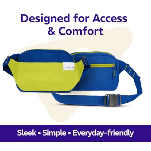 Provogue Rover Waist Bag for Men & Women, Crossbody Waist Pouch with Zippered Compartments & Adjustable Strap,Multipurpose Fanny Pack for Travel & Outdoor Activities Chest Bag, Electric Blue - Image 3