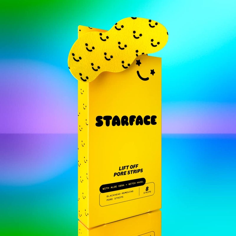 Starface World ستارفيس وورلد ليفت أوف شرائط المسام، مزيل الرؤوس السوداء، شريط تنظيف عميق للأنف، لاصقات للمسام (8 قطع) - Image 3
