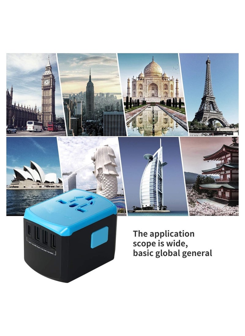 Generic - All in One Universal USB Travel Power Adapter with 3 USB Port and Type-C - Image 1