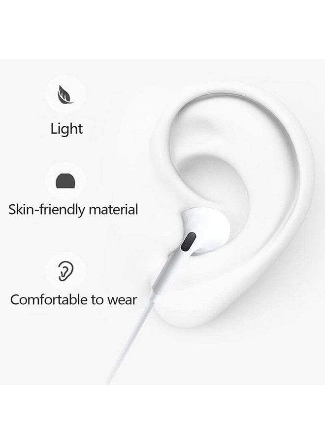 أوشن سماعات الأذن السلكية لآيفون, سماعات الأذن السلكية مع وصلة البرق والميكروفون, لا حاجة إلى بلوتوث, سماعات الأذن السلكية لآيفون, آي باد ومتوافق مع أجهزة ميناء البرق الأخرى, أبيض - Image 4