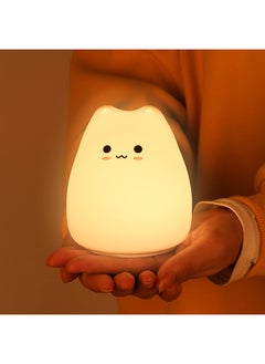 O Ozone LED Cute Cat Night Light for Kids, Silicone Cute Cat Nursery Night Lights, Rechargeable Portable Night Light for Bedroom  - Image 1