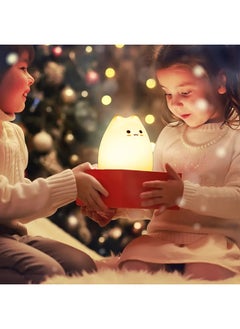 O Ozone LED Cute Cat Night Light for Kids, Silicone Cute Cat Nursery Night Lights, Rechargeable Portable Night Light for Bedroom  - Image 5