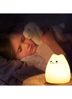 O Ozone LED Cute Cat Night Light for Kids, Silicone Cute Cat Nursery Night Lights, Rechargeable Portable Night Light for Bedroom  - Image 3