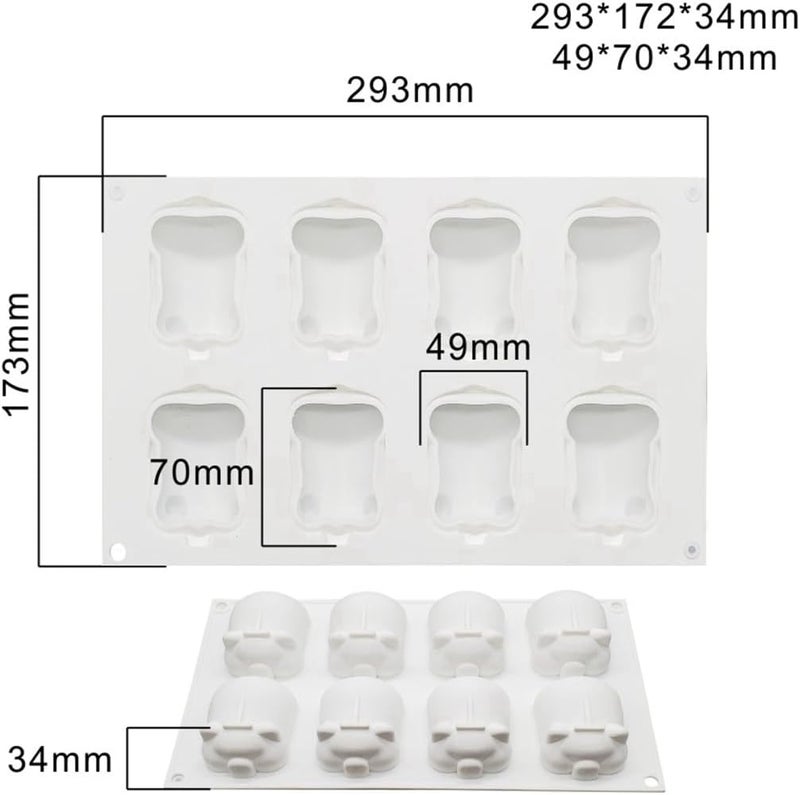 mostsom Silicone Pig Mold Fondant Mold Chocolate Cake MoldMousse Cake Decoration Dessert Baking Mold DIY Candle Model (G_ Pig) - Image 5