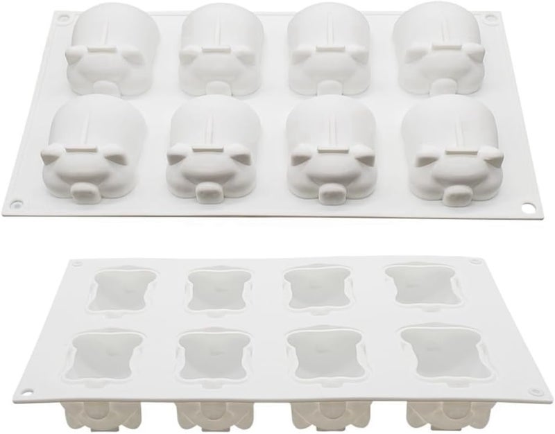mostsom Silicone Pig Mold Fondant Mold Chocolate Cake MoldMousse Cake Decoration Dessert Baking Mold DIY Candle Model (G_ Pig) - Image 4