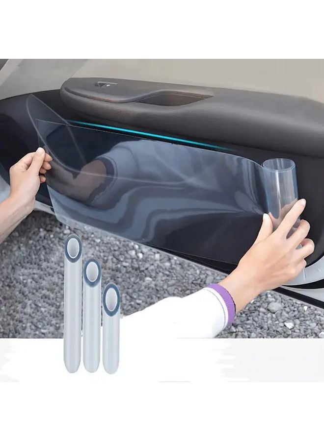 Car Protection Film Scratch Resistant Transparent Light Beige Size 3 94x39 37 Inch - Image 1