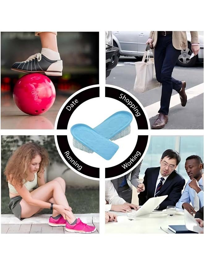 Adjustable 5-Layer Height Increasing Insoles, Unisex Silicone Heel Pads, Gel Heel Cushions To Correct Leg Length Differences - Image 4