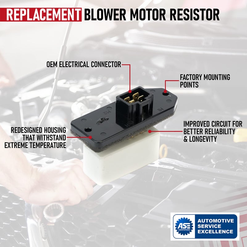 AA Ignition HVAC Blower Motor Fan Resistor - AC Heater Relay - Replaces 973-020, 68004241AA, 5012212AA, 4720278 - Compatible with Chrysler, Dodge & Jeep Vehicles - Ram 1500, 2500, Concorde, Grand Cherokee - Image 4