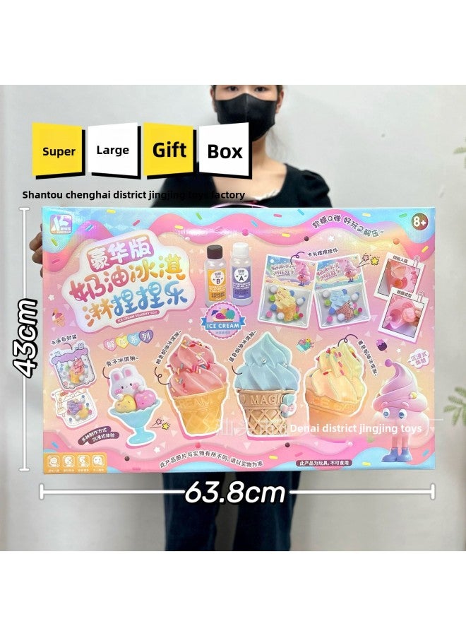 Children's Cream Glue Goo Card DIY Material Package Doll Suit Stickers Goo Card Plate Hand Account Girl Toy Suit 