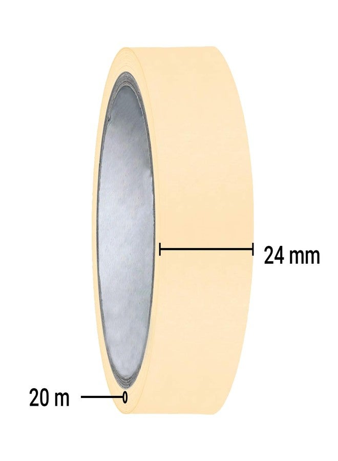 TRENDIKRAFT Masking Paper Tape Roll (24mm / 1 inch, 20mtr, Pack of 1) Best for Carpenter Medical Doctors Plumbers Painters, Wall Safe Labelling Drawing Plasters Tape for DIY Craft Painting on Canvas - Image 2