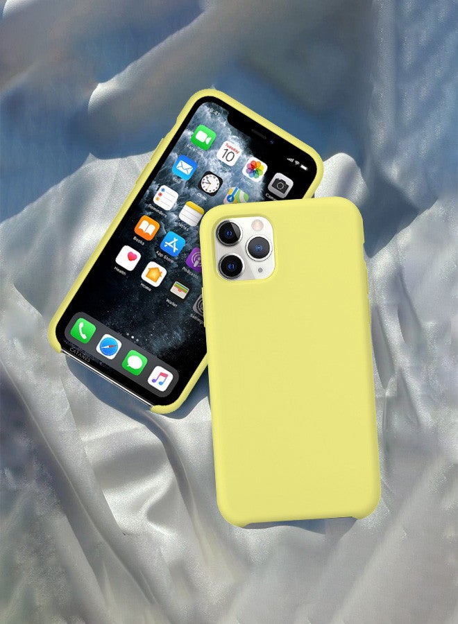 CATANES [for iPhone 11 Pro Max] Silicone Case Shockproof Protective Case Anti Scratch Smooth Case Cover/Yellow - Image 1