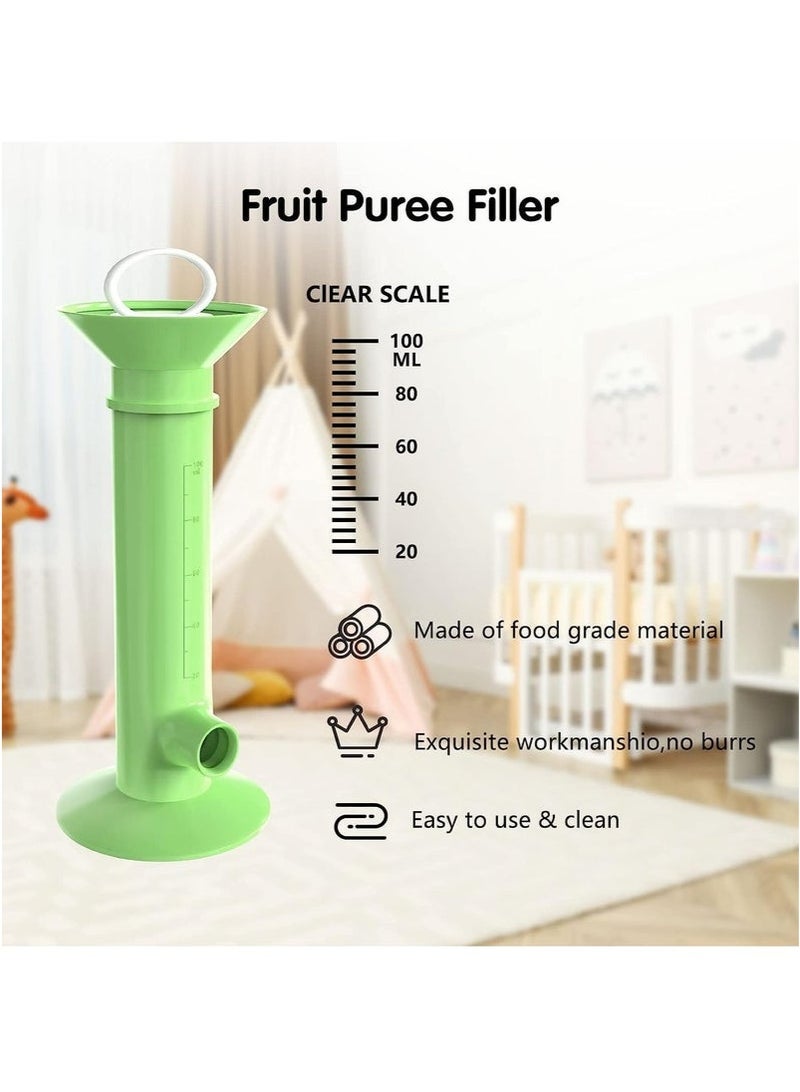 Baby Food Maker with 9 Pcs Reusable Pouches for Toddlers Baby, Reusable Baby Food Pouches Filler Kit, for Storaging Applesauce Yogurt Smoothie Puree  - Image 3