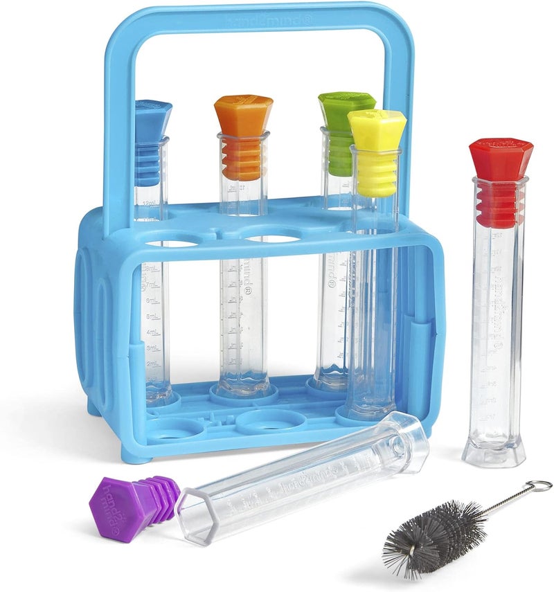 hand2mind hand2mind Starter Science Lab  Flat Bottom Test Tubes with Lids Six Tube Rack for Kids Experiments - Image 5