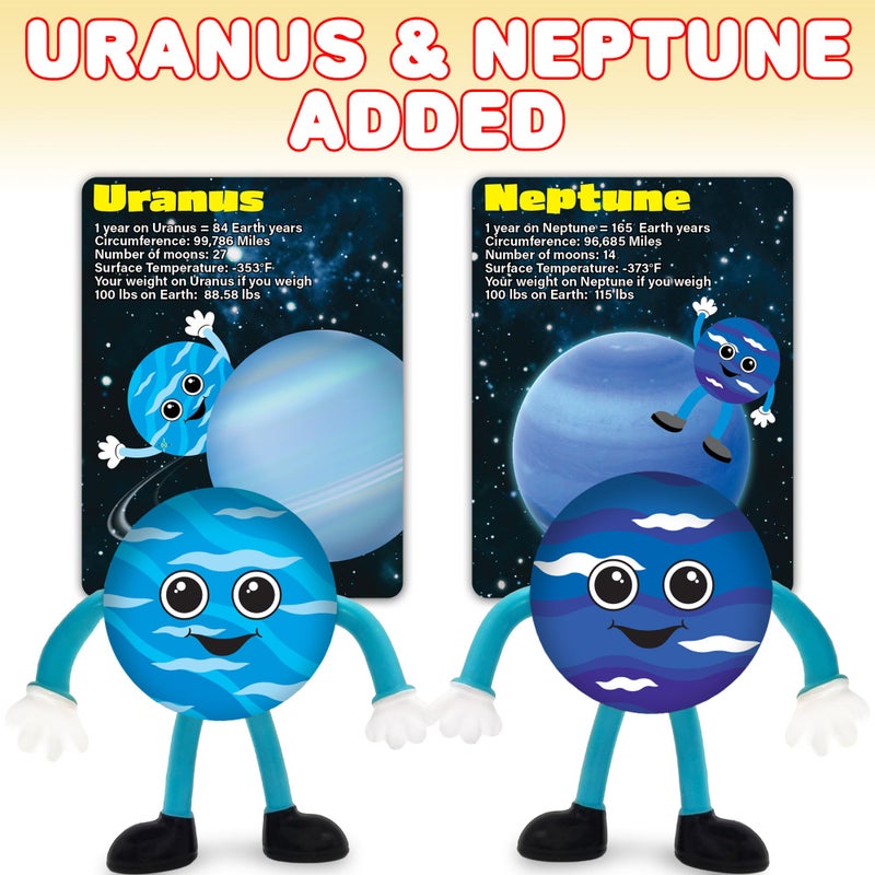 ArtCreativity Bendable Planets (Set of 11) Bendable Planet Toys for Kids, Outer Space Party Favors for Boys & Girls, Stress Relief Fidget Toy, Educational Toys for Kids, Goodie Bag Stuffers - Image 4